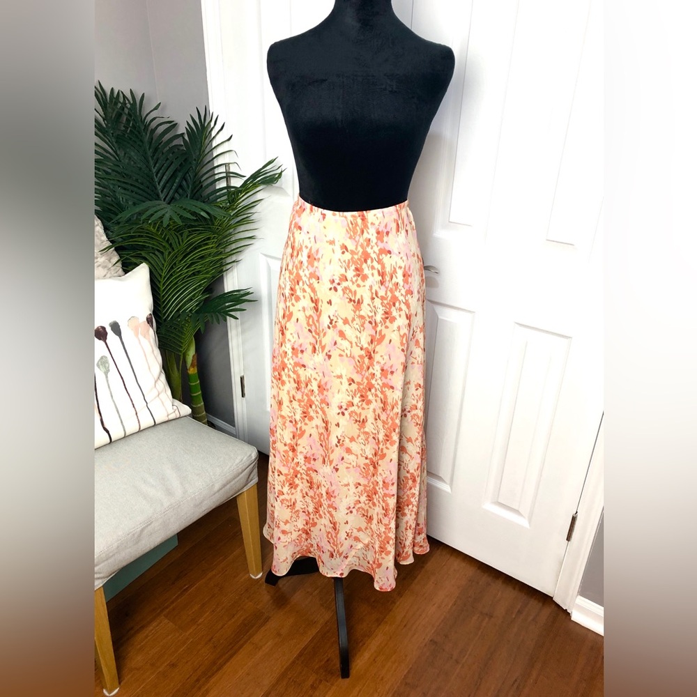 Lane Bryant Peach Floral Skirt | Sz18/20